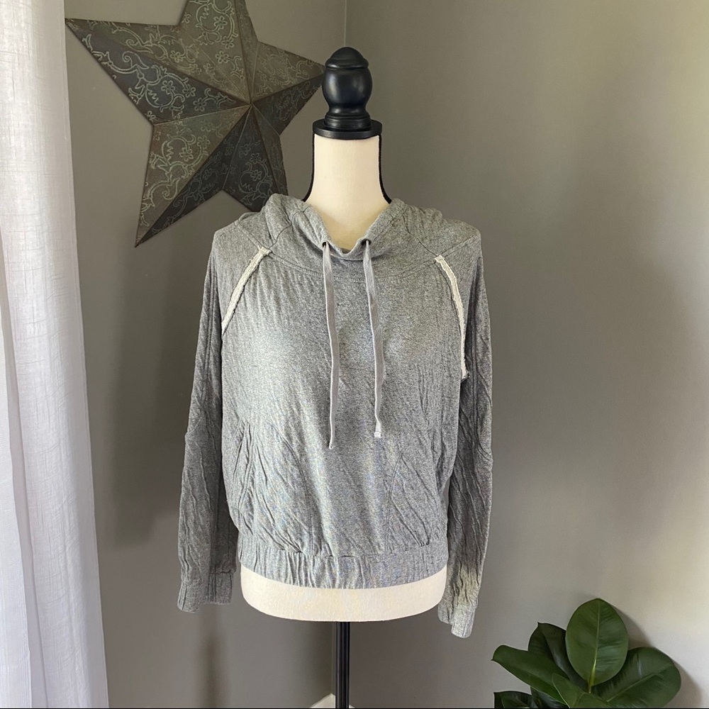 Free People Pullover Hoodie Gray Sz Medium